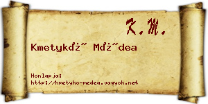 Kmetykó Médea névjegykártya